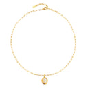 Mercy Opal Pendant Necklace with Gold Bezel, view 4