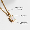 Carys Lab-Created Opal Pendant Necklace, view 3