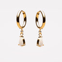 Orla Opal Teardrop Huggie Hoop Earrings, view 2