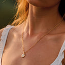 Mercy Opal Pendant Necklace with Gold Bezel, view 6