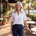 Clara Chic V-Neck Blouse