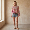 FARIASA FLORAL BOHO SWEATER