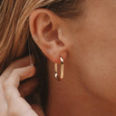 Jolie Gold Oval Hoop Earrings