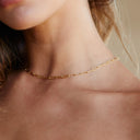 Martha Paperclip Chain Choker Necklace, view 3