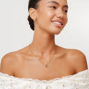 Penelope Gold Paperclip Chain Birthstone Necklace, view 7