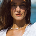 Maya Freshwater Pearl Paperclip Chain Necklace, view 6