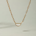 Lydia Mother of Pearl Paperclip Choker Necklace, view 8
