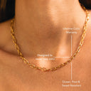 Paloma Paperclip Chain Toggle Choker Necklace, view 5