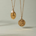 Nadia Saint Christopher Medallion Necklace with Pearl, view 9