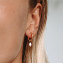Perrine Freshwater Pearl Huggie Hoop Earrings
