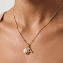 Una Initial Letter and Baroque Pearl Necklace, view 2