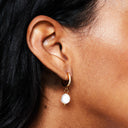 Salome Baroque Freshwater Pearl Drop Hoop Earrings