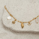 Ingrid Gold Seashell Charm Choker Necklace, view 6