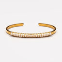 Zinnia Freshwater Pearl Gold Cuff Bracelet, view 3