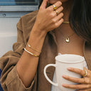Zinnia Freshwater Pearl Gold Cuff Bracelet, view 2