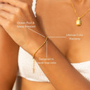 Adriana Pebble Link Beaded Chain Bracelet, view 9