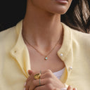 Xanthe Petite Mint Opal Pendant Necklace, view 3