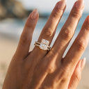 Isla Gold Radiant Bridal Ring Set, view 2