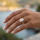 Isla Gold Radiant Solitaire Ring, view 2