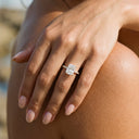 Isla Gold Radiant Solitaire Ring, view 4