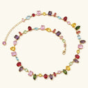 Jolie Multicolour Gold Necklace in 18k gold plated stainless steel