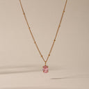 Lucia Pink Cubic Zirconia Pendant Necklace, view 9