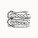 Rhiannon Pavé Stacked Ring in 18k gold plated stainless steel