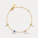 Ivana Birthstone Charm Chain Bracelet, view 11