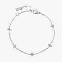 Gracie Quatrefoil Charm Bracelet with White Zircon, view 9
