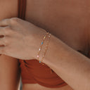 Helene Rainbow Double Layered Dainty Bracelet, view 3