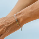 Helene Rainbow Double Layered Dainty Bracelet, view 10