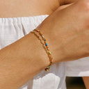 Helene Rainbow Double Layered Dainty Bracelet, view 2
