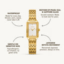 Freya Gold Mother-of-Pearl Dial Watch for Women, view 6