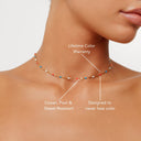 Lena Dainty Coloured Enamel Choker Necklace, view 5