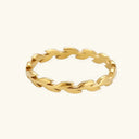 Ceres Gold Vine Stacking Ring in 18k gold plated stainless steel