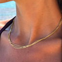 Aisling Four Layer Shimmer Choker Necklace, view 8