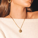 Josephine Gold Roman Coin Pendant Necklace, view 8