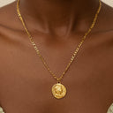 Josephine Gold Roman Coin Pendant Necklace, view 2