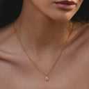 Lucia Pink Cubic Zirconia Pendant Necklace, view 2