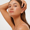 Isobel Gold Zircon Row Huggie Earrings, view 6