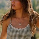 Nadia Saint Christopher Medallion Necklace with Pearl, view 8