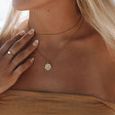 Phoebe Sand Dollar Pendant Necklace, view 2
