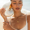 Kaia Gold Scarab Pendant Necklace, view 7
