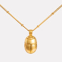 Kaia Gold Scarab Pendant Necklace, view 4