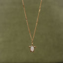 Mabel Mother of Pearl Turtle Charm Necklace, view 2