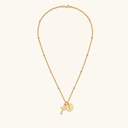 Kaia Gold Cross Initial Necklace, view 19