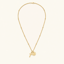 Kaia Gold Cross Initial Necklace, view 20