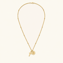 Kaia Gold Cross Initial Necklace, view 23