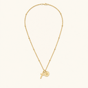 Kaia Gold Cross Initial Necklace, view 24