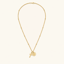Kaia Gold Cross Initial Necklace, view 25